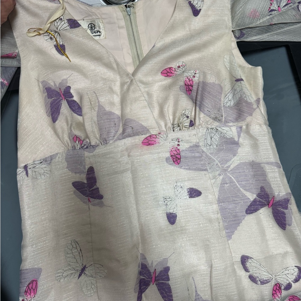 Alfred Shaheen Vintage Butterfly Print Dress - Picture 12 of 12